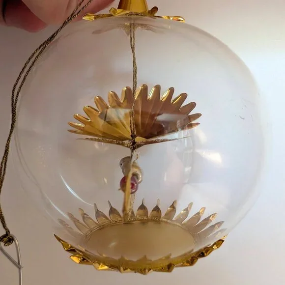 Vintage Resl Lenz Western Germany Foil Spinner Bird Ornament Rare